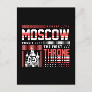 Carte Postale Moscou Russie Monument Typographie Voyage