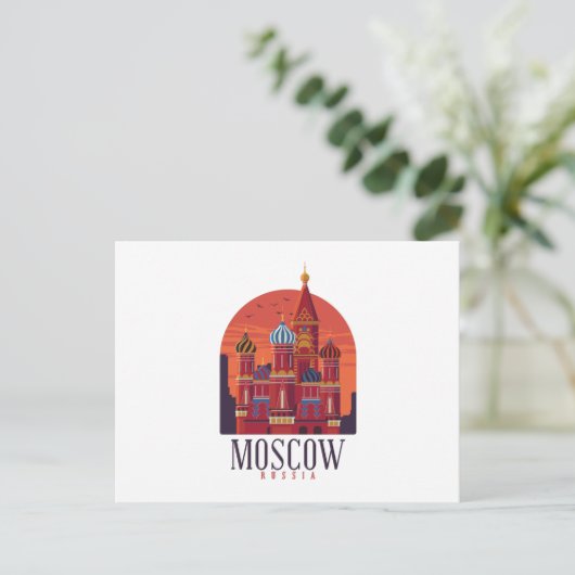 Carte Postale Moscou Russie Skyline (Debout devant)