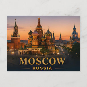 Carte Postale Moscou Russie Ville Iconique Destination Voyage