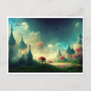 Carte Postale Moscou Russie Vintage Voyage City Rues