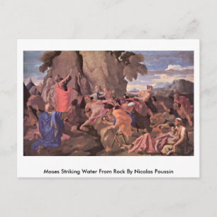 Carte Postale Moses Frappe L'Eau De La Roche Par Nicolas Poussin