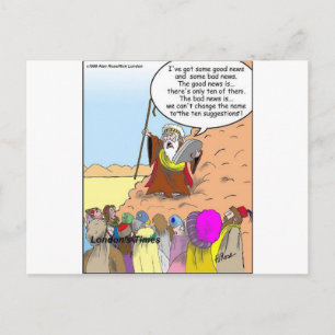 Carte Postale Moses & Les Dix Suggestions Drôle Cadeaux & Tee - 