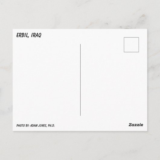 Carte Postale Mosquée À Erbil, Irak (Dos)