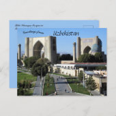 Carte Postale Mosquée Bibi Khanym à Samarkand en Ouzbékistan (Devant / Derrière)