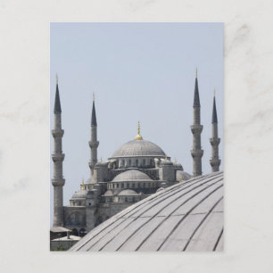 Carte Postale Mosquée Bleue avec la courbe du dôme principal