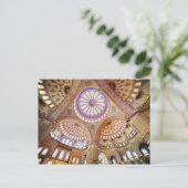 Carte Postale Mosquée Bleue Intérieur à Istanbul (Debout devant)