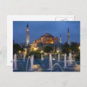 Carte Postale Mosquée bleue, Istanbul, Turquie (Devant / Derrière)