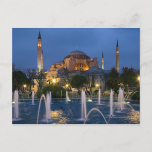 Carte Postale Mosquée bleue, Istanbul, Turquie
