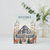 Carte Postale Mosquée Bleue Turquie (Debout devant)