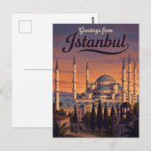 Carte Postale Mosquée Bleue Turquie (Devant / Derrière)