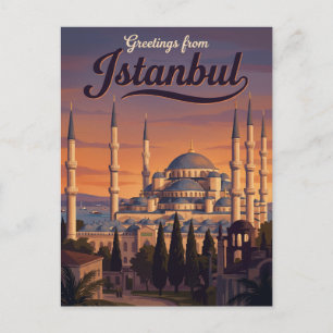 Carte Postale Mosquée Bleue Turquie