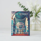Carte Postale Mosquée Bleue Turquie (Debout devant)