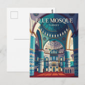 Carte Postale Mosquée Bleue Turquie (Devant / Derrière)