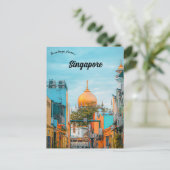 Carte Postale Mosquée d'Arab Street Singapour (Debout devant)