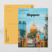 Carte Postale Mosquée d'Arab Street Singapour (Devant / Derrière)