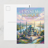 Carte Postale Mosquée de cristal Malaisie (Devant / Derrière)