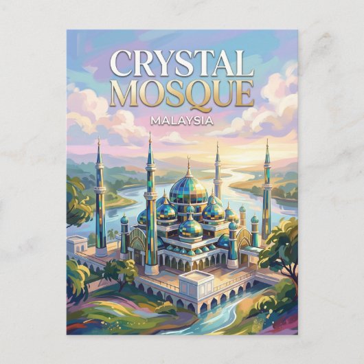 Carte Postale Mosquée de cristal Malaisie (Devant)