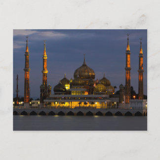 Carte postale Mosquée de cristal Terengganu, Malai