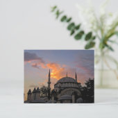 Carte Postale Mosquée d'Istanbul au coucher du soleil (Debout devant)