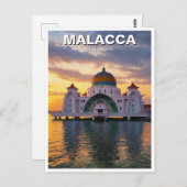 Carte Postale Mosquée du détroit de Malacca Malaisie (Devant / Derrière)