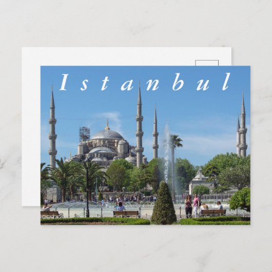 Carte Postale Mosquée du Sultan Ahmed. (Devant / Derrière)