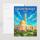 Carte Postale Mosquée du Sultan Qaboos Oman (Devant / Derrière)