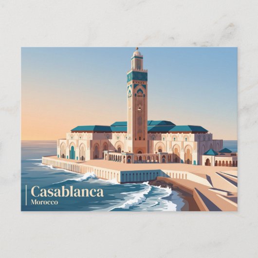 Carte Postale Mosquée Hassan II Maroc (Devant)