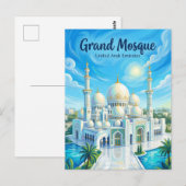 Carte Postale Mosquée Sheikh Zayed Émirats arabes unis (Devant / Derrière)