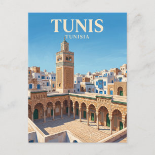 Carte Postale Mosquée Zitouna Tunisie