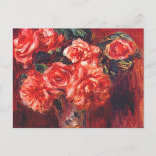 Carte Postale Moss Roses par Renoir (Devant)