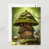 Carte Postale Mossy Mushroom Fairy House (Devant / Derrière)