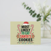 Carte Postale Most Likely To Eat Santas (Debout devant)