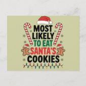 Carte Postale Most Likely To Eat Santas (Devant)