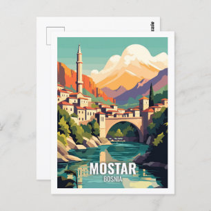 Carte Postale Mostar Bosnie célèbres lieux de voyage