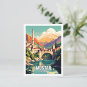 Carte Postale Mostar Bosnie célèbres lieux de voyage (Debout devant)