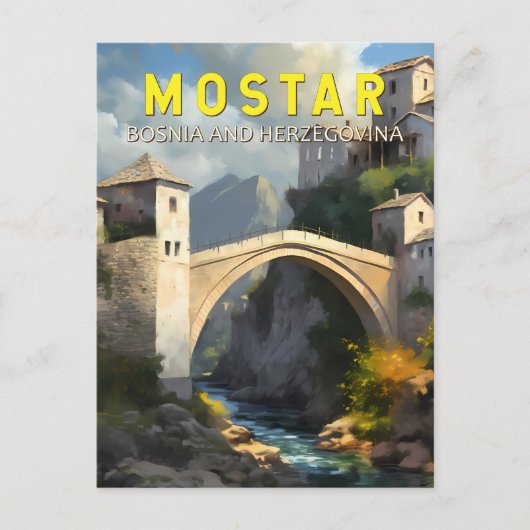 Carte Postale Mostar Stari La plupart des voyages peinture à l'h (Devant)