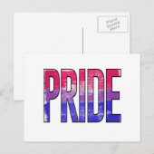 Carte Postale Mot Bisexuel Fier (Devant / Derrière)