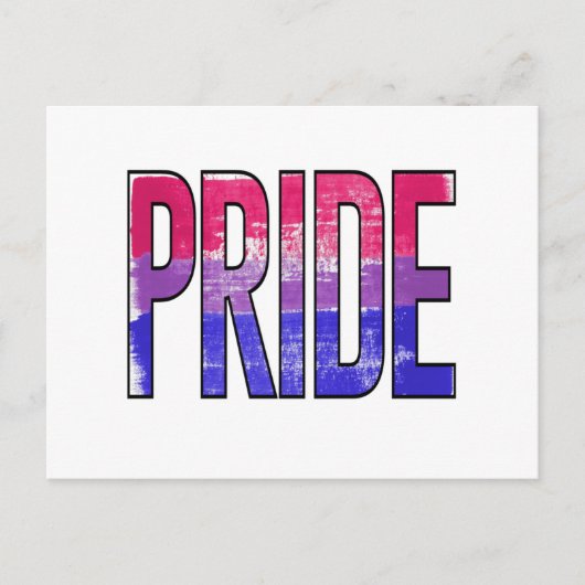 Carte Postale Mot Bisexuel Fier (Devant)