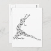 Carte Postale Mot de danse Cloud noir et blanc (Devant / Derrière)
