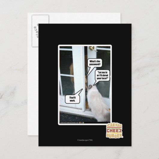 Carte Postale Mot de passe (Devant / Derrière)