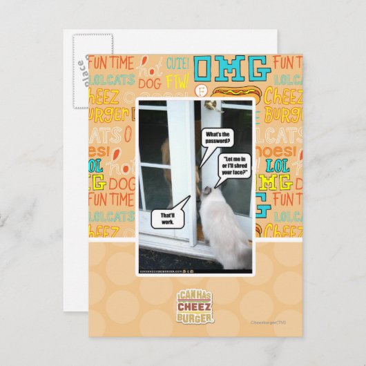 Carte Postale Mot de passe (Devant / Derrière)