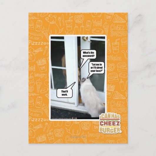 Carte Postale Mot de passe svp (Devant)