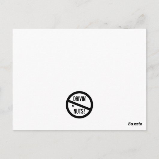 Carte Postale Mot d'humour sur un mauvais stationnement (Dos)