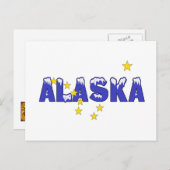CARTE POSTALE MOT NEIGE ALASKA (Devant / Derrière)