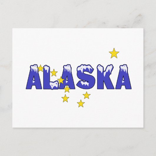 CARTE POSTALE MOT NEIGE ALASKA (Devant)