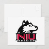 Carte Postale Mot-symbole NIU Huskies (Devant / Derrière)