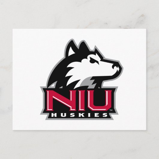 Carte Postale Mot-symbole NIU Huskies (Devant)