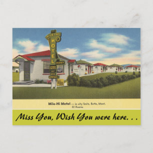 Carte Postale Motel Montana, Mile-Hi, Butte
