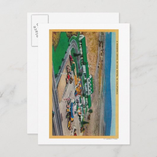 Carte Postale Motel Patmars et moderne Drive-InState (Devant / Derrière)