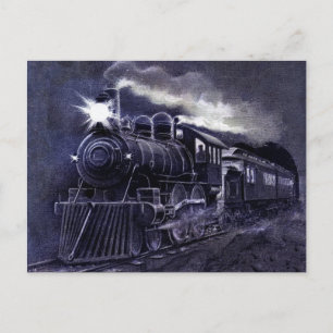 Carte Postale Moteur à vapeur magique Train victorien